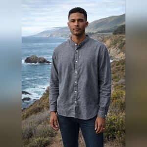 CP Shades Tony Pebbled Shirt Grey NWT